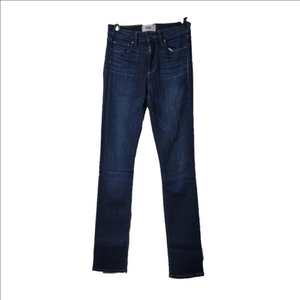 PAIGE JEANS Dark Wash, Straight Leg, Mid Rise. Western Denim